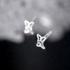Silber Einfache Temperament Schmetterling Ohrringe Weibliche Ohrringe Ohr Zubehör