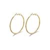 FOCALOOK Hoop Earrings for Women, Large Ring Earrings, Surgical Stainless Steel, Hypoallergenic To Metals, Large, 18K Gold, Silver, Width 2mm, Light,
