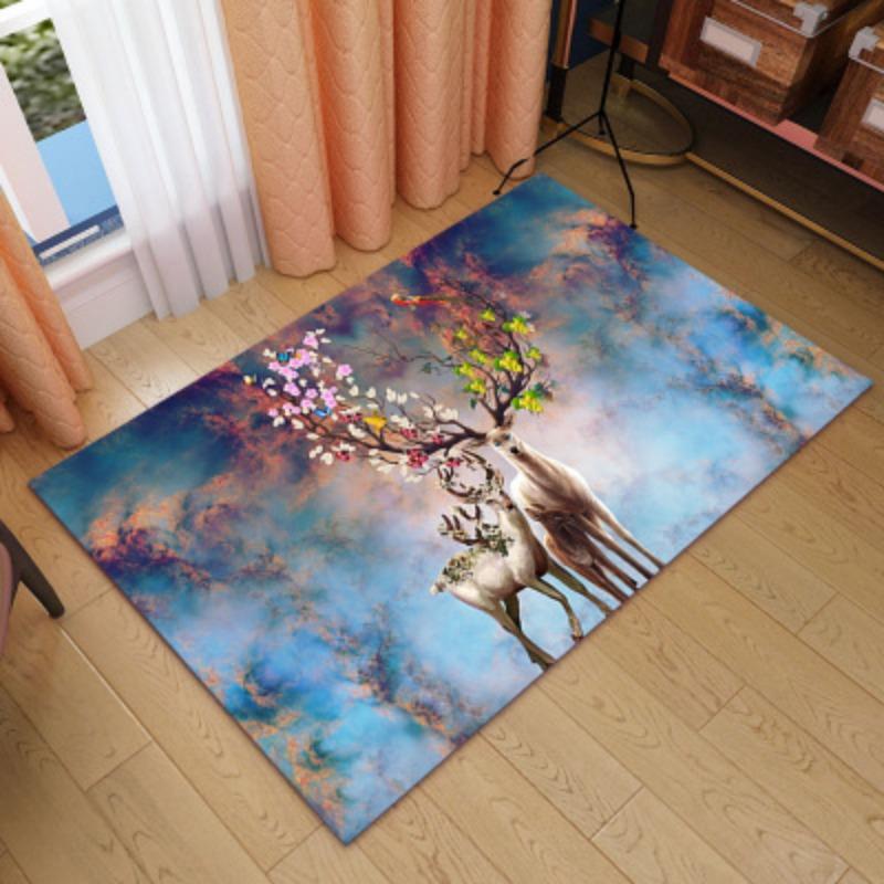 

Ковер, напечатанный на 3D-принтере, ковер для спальни, прикроватный коврик, длинный противоскользящий коврик для пола, большой коврик для пола в гостиной 80x120cm