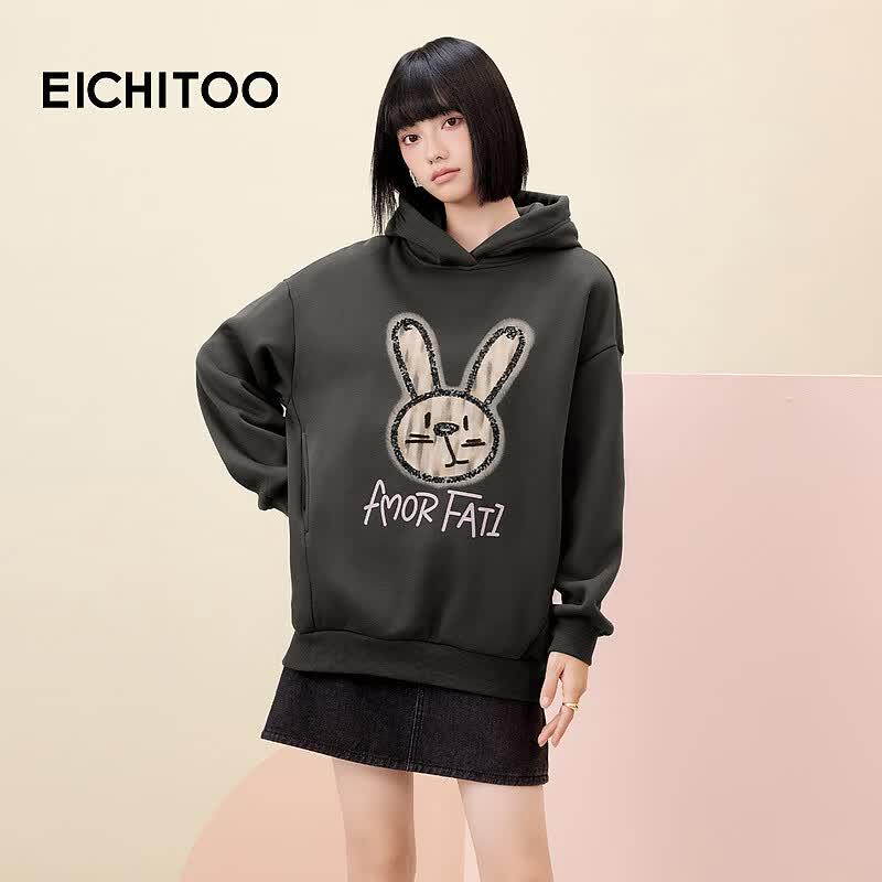 EICHITOO Winter Warm Hooded Fleece Sweatshirt M