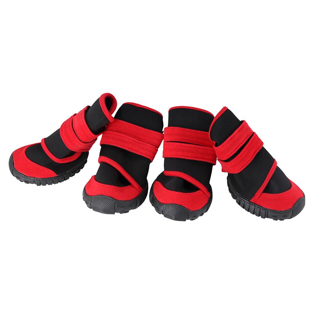 

4pcs Soft For Small Large Dogs Outdoor Autumn and Winter Waterproof Dog Booties Dog Shoes Pet Supplies Pet Rainshoes XS синій
