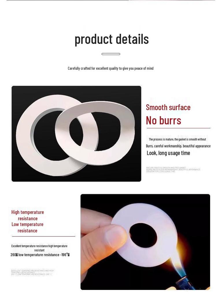PTFE & Expandierte Dichtungen: Hochtemperatur-Polytetrafluorethylen & Modifizierte PTFE-Unterlegscheiben