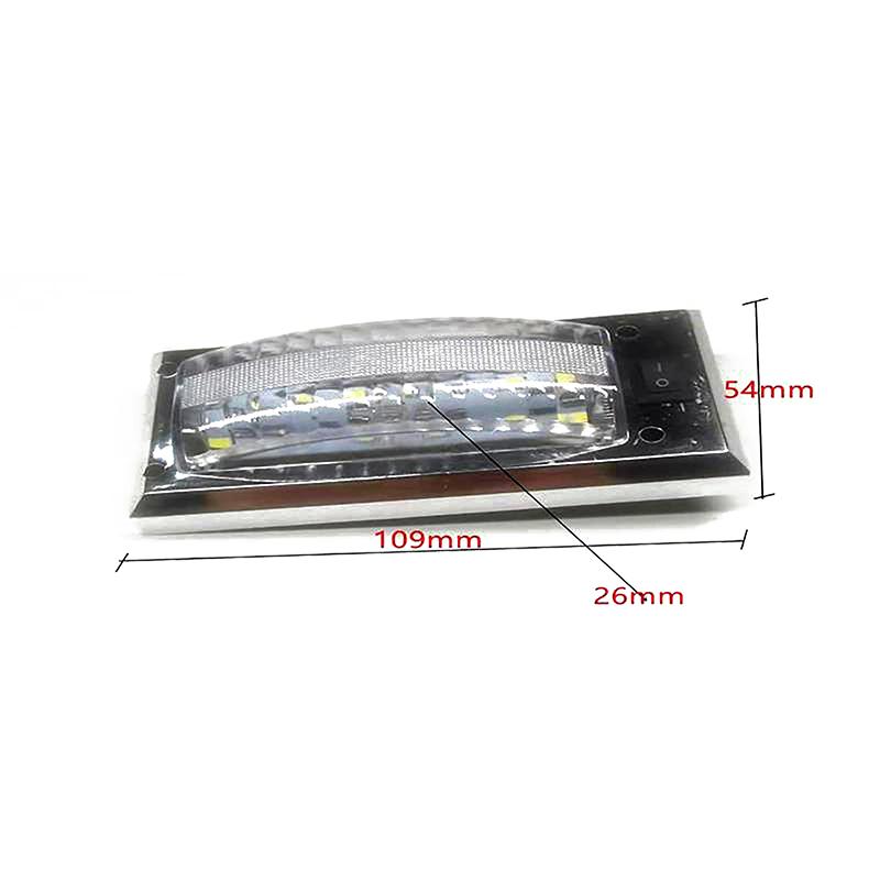 Luce LED da Pannello 12V-24V Lampada da Lettura Interna per Auto Alta Luminosità Luci Cabina per Furgone Camion Camper Barca Luci Camper Interruttore Accensione Spegnimento