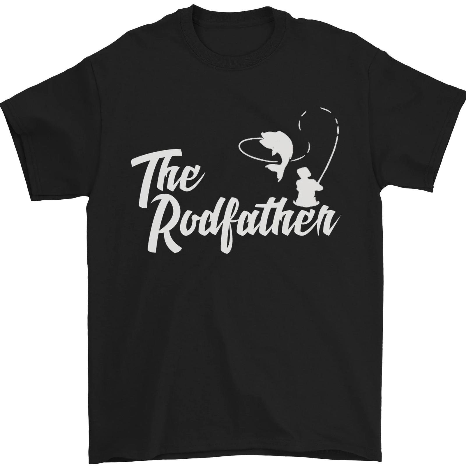 The Rodfather Funny Fishing Rod Father Mens T-Shirt 100% Cotton S