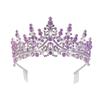 Sparkling Rhinestones Bridal Crowns with Secure Hair Comb Grip Wedding Headpiece For Bride Ceremony and Photography Props