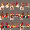 Creative Christmas Hair Clips for Girls Deer Ear Party Headbands Xmas Hats Shape Hair Clips Hairpin Antlers Festive Headdresses