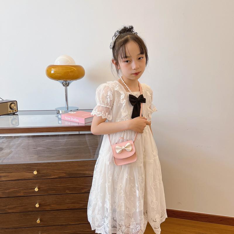 Bolsa de Ombro Infantil Estilosa Com Design de Laço Fofo Perfeita Para Uso Diário de Meninas e Meninos