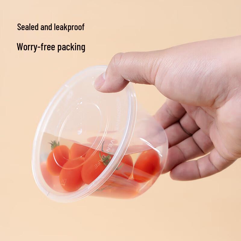 Thickened Disposable Round Food Containers with Lids