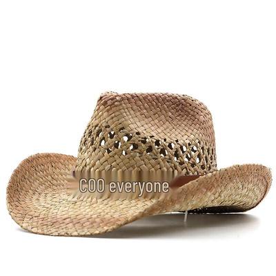 Sombrero de Vaquero Occidental Vintage de Ala Ancha para Exteriores