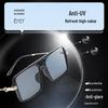 Korean Retro Metal Square Unisex Sunglasses - Blush, Anti-UV
