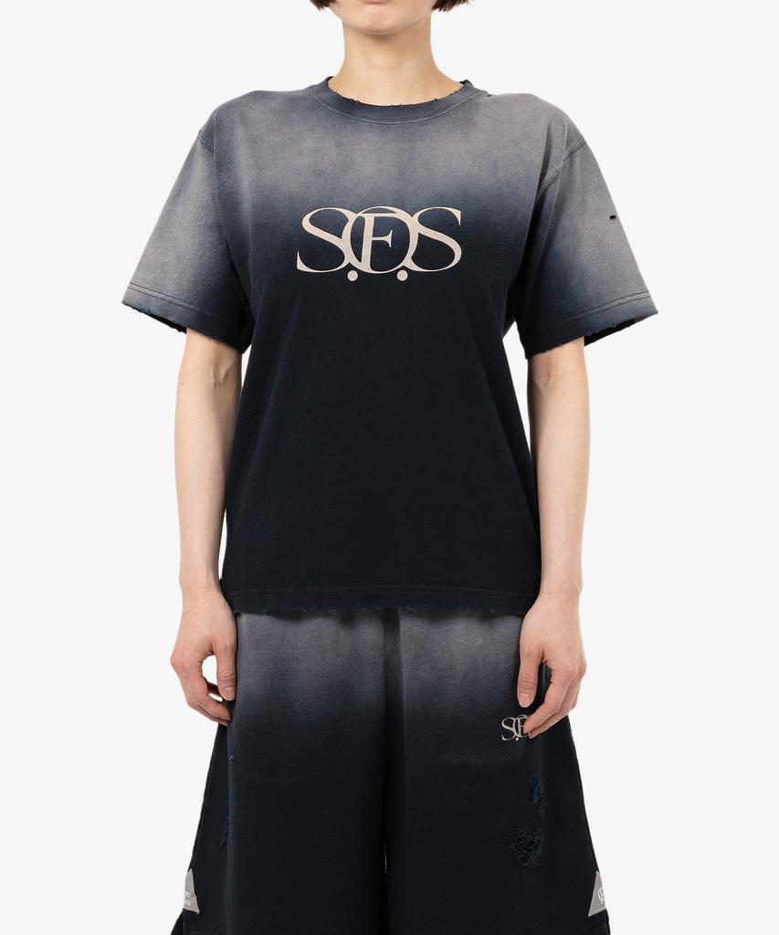 Saundeuobeuseonlaijeu Sun Faded Like T-Shirt Black