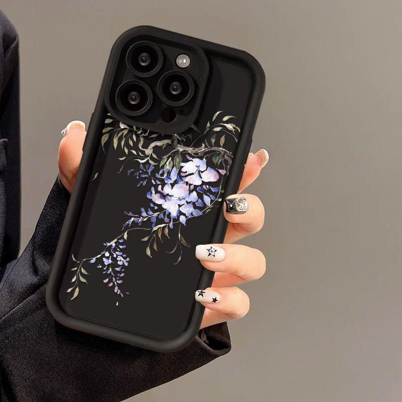 Simple Purple Flower for iPhone17PorMax Phone Case 14 Apple 13 Matte 12/15 Factory