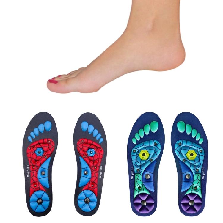 Magnetic Foot Pads With Acupress Bumps EVA Cushioned Insoles For Plantar Support And Fatigue Reduction