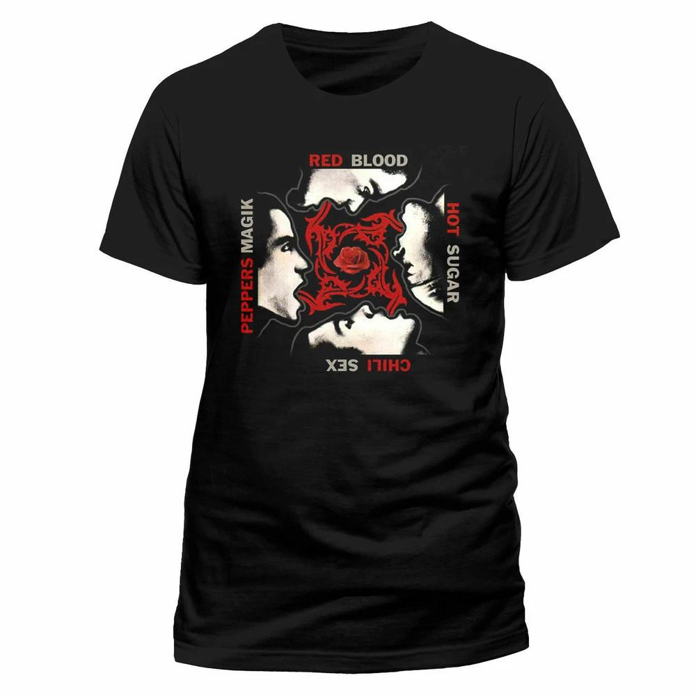 Official Red Hot Chili Peppers T Shirt Blood Sugar Sex Magik Black Rock Band Tee