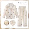 Kids Cardigan Long Top and Bottom Unisex and Air Conditioning Medium and Large Cute Casual Winter White [MOE2HUO] Pajamas, Sleeves, Set, Kids,