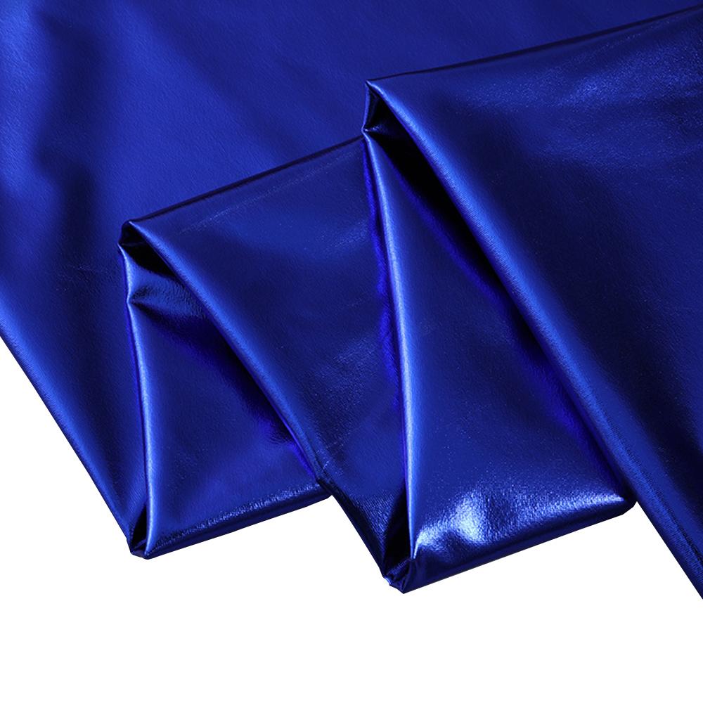 59in x 19in Stretch Shiny Gold Foil Bronzing Spandex Fabric Glossy Material for DIY Stage Cosplay Costume Dress Background Decor