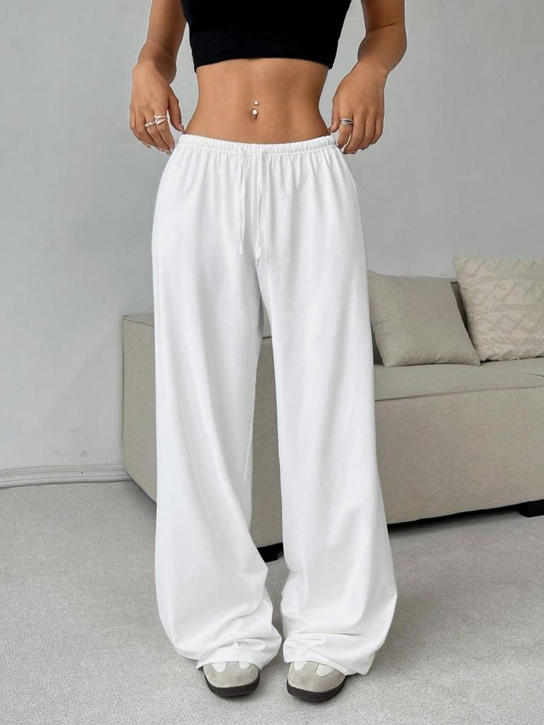 Women's Wide Leg Casual Pants, High Waist Loose Fit Lounge Trousers, 7 Colors