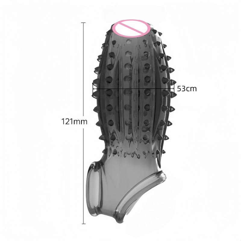 Male Penis Ring Glans Enlargement Extender Delay Ejaculation Silicone Reusable Penis Sleeve Condom Adult Male Erotic Toy