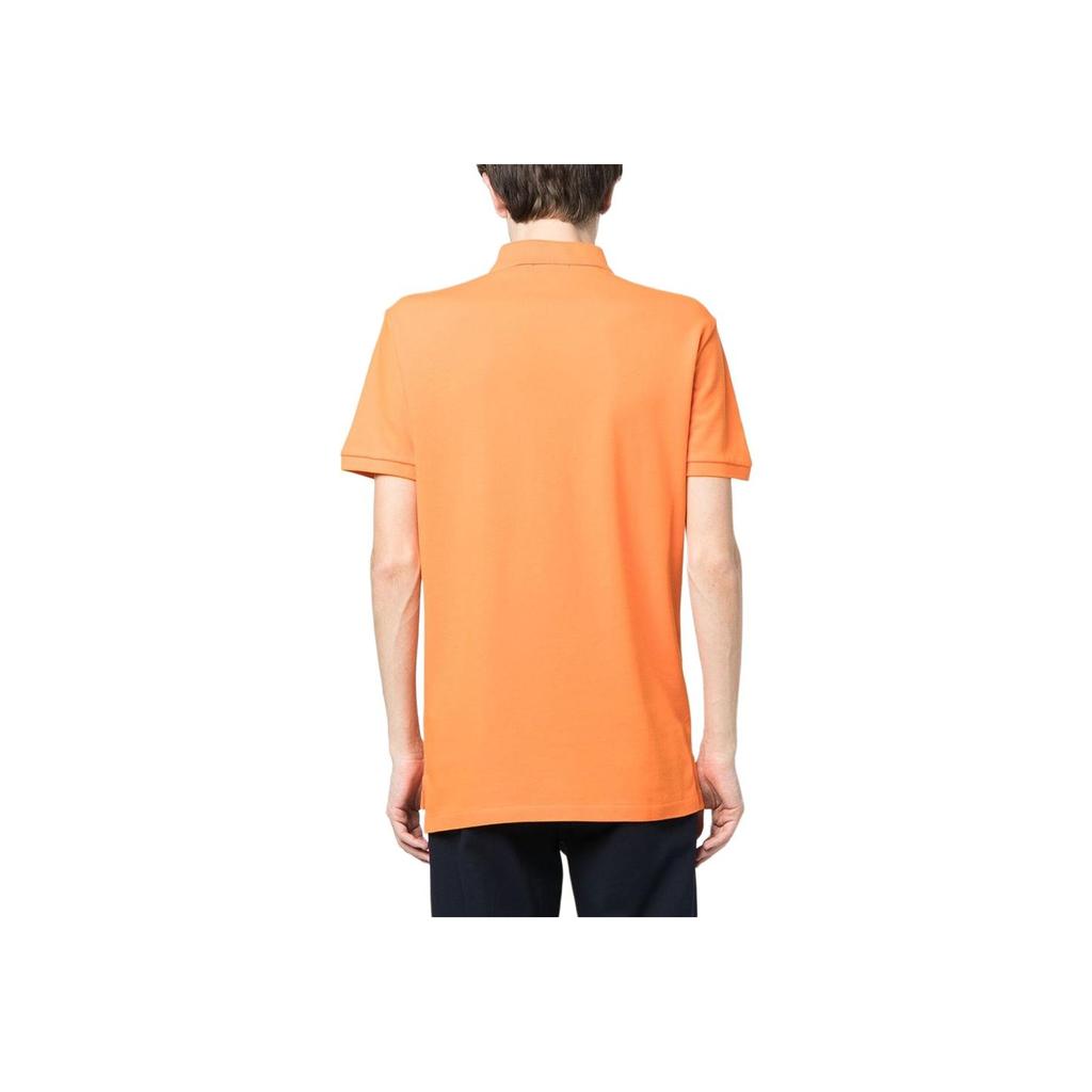 Polo Ralph Lauren SS23 Solid Color Logo Embroidered Short Sleeve Polo Shirt Men Tops Orange 710680784-315