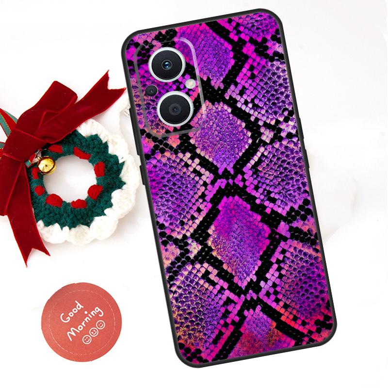 Snake Skin Funda For OPPO Reno 10 11 12 13 14 Pro 11F 12F 13F 14F 7 8 Lite OPPO Find X8 X6 X9 Pro Case
