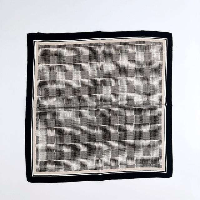 2026 Novo Lenço 100% Seda Pura Feminino Pescoço Cabelo Foulard Bandana Quadrado Pequeno Headband Hijab Estampado Poncho Lenços Pashmina