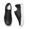 Men's shoes autumn Korean version of student sports leisure flat baseplate shoes, teenagers one pedal leather surface waterproof little white leathe