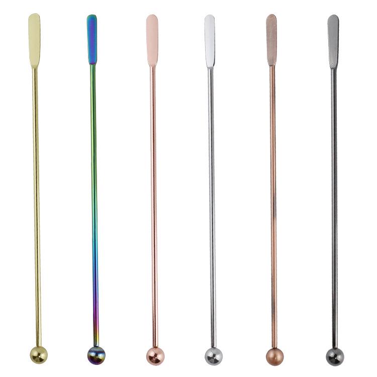 Stainless Steel Long Handle Stirring Stick for Milk Tea, Coffee, Wine & Cocktails