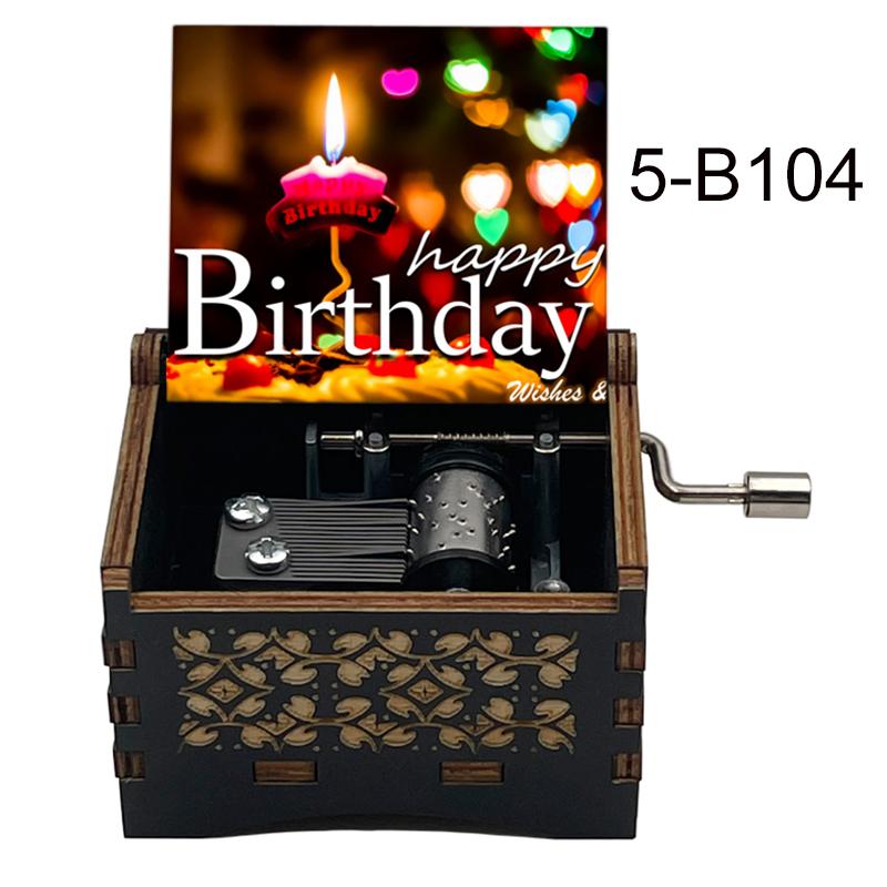 New Arrivals Hand Crank Happy Birthday Music Box Birthday Return Gifts for Kids Girlfriend Boyfriend Lovers Small