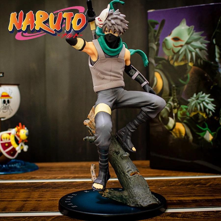 19cm Hot Cartoon Naruto Anime Model Hatake Kakashi Action Figure Dark Ninja Kakashi Figurine PVC Collection Model Doll Toys