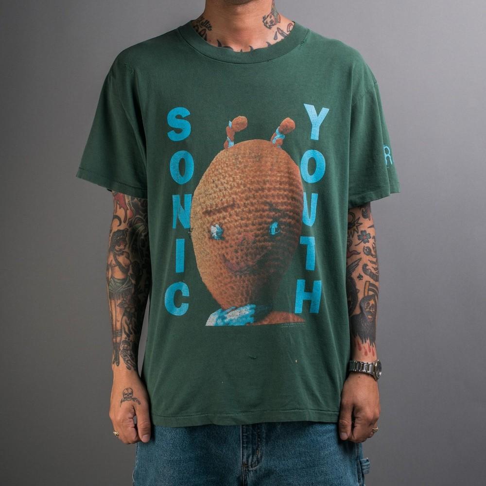 

Винтажная футболка Sonic Youth 1992 года Dirty Classic Style Зеленый Цвет S5XL WA0367 Унисекс M