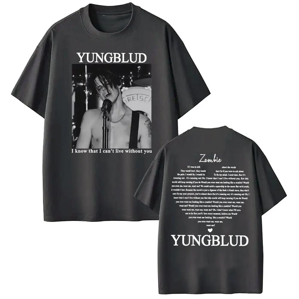 Yungblud  Zombie Rock Band Graphic T Shirt Mens Hip Hop Retro Music Fan Apparel Tshirts Man Casual Loose Short Sleeve Tshirt