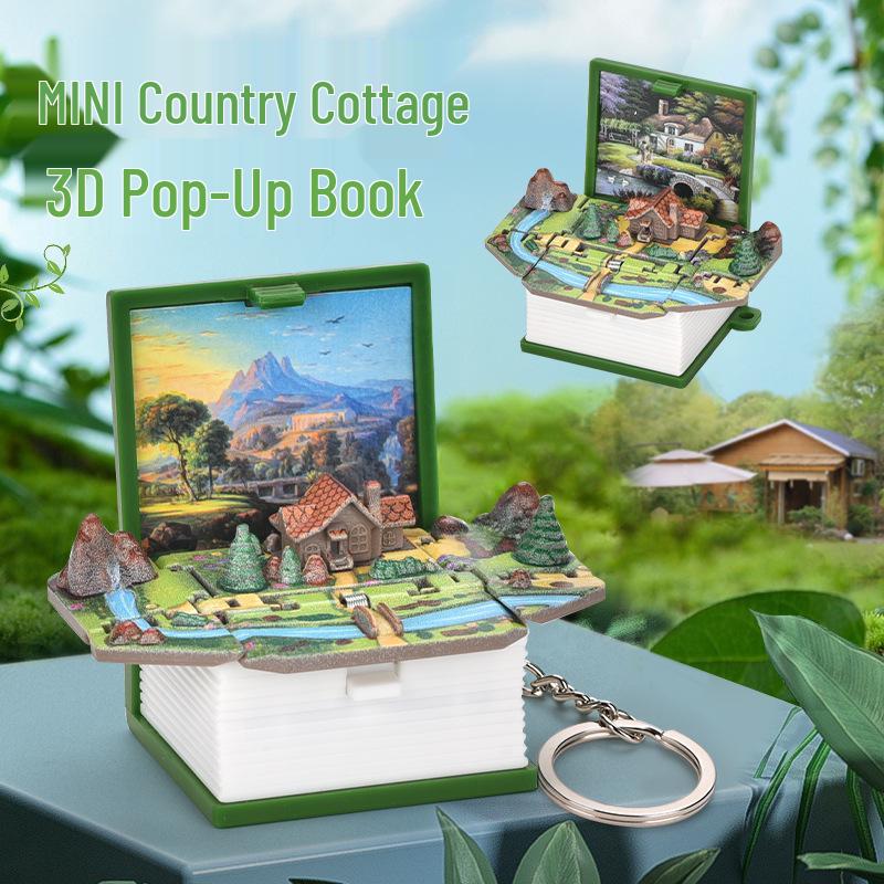 3D Dinosaur & Space Astronaut Pop-Up Keychain Book: Educational, Creative Decompression Toy