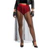 Long Tulle Skirt for Layered with Inner Bodycon Women, Thin, High-waisted, Look, Sheer, Built-in Shorts, Style.