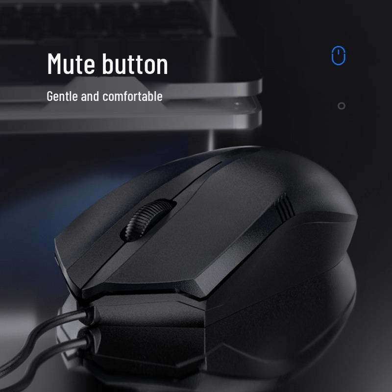 Kabelová business klávesnice a sada tichých myší pro PC a notebooky