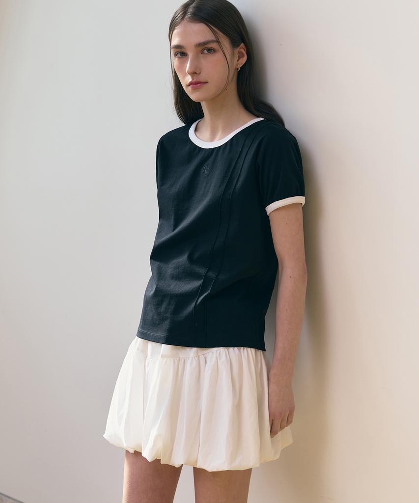 Deuloupisumeon Double Pintuck Ringer T-Shirt [White]
