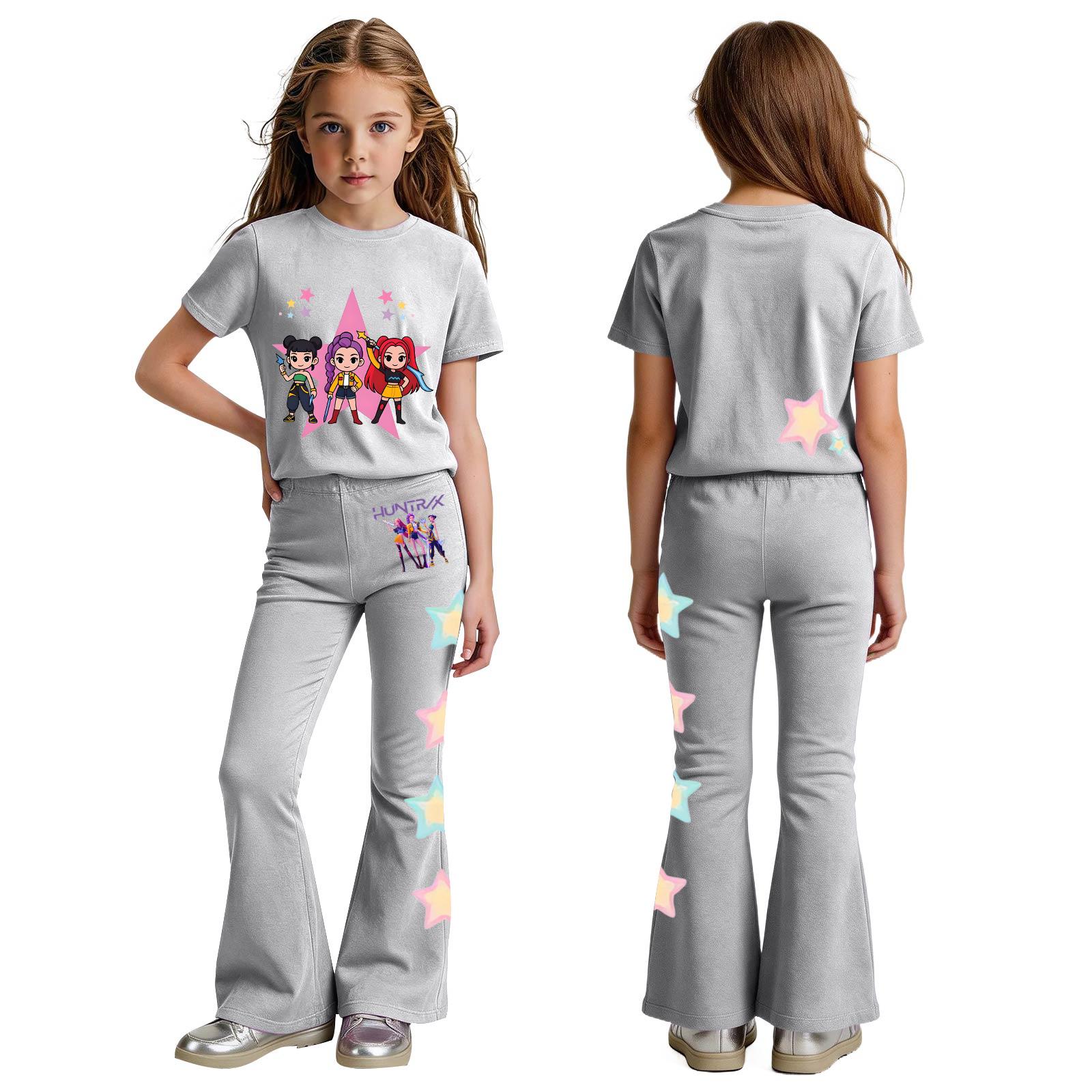 

Комплект одежды для новорожденных девочек и мальчиков, свободная футболка с принтом и штаны 140