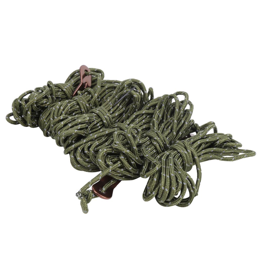 6PcsSet 4M 3MM Reflective Tent Ropes with Aluminum Alloy Buckle for Camping HikingReflective Army