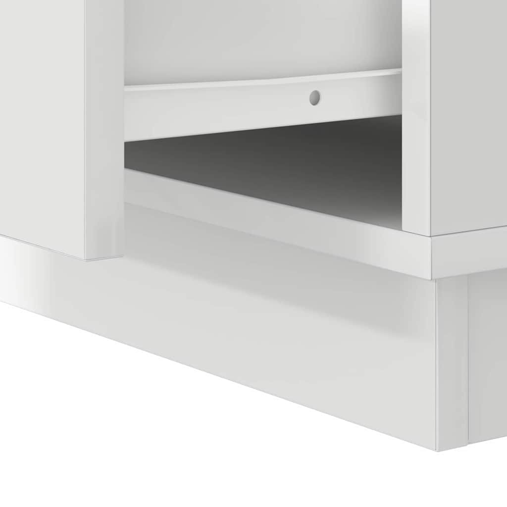 Nightstand Set of 2 White 39 x 34.5 x 50 cm Particleboard