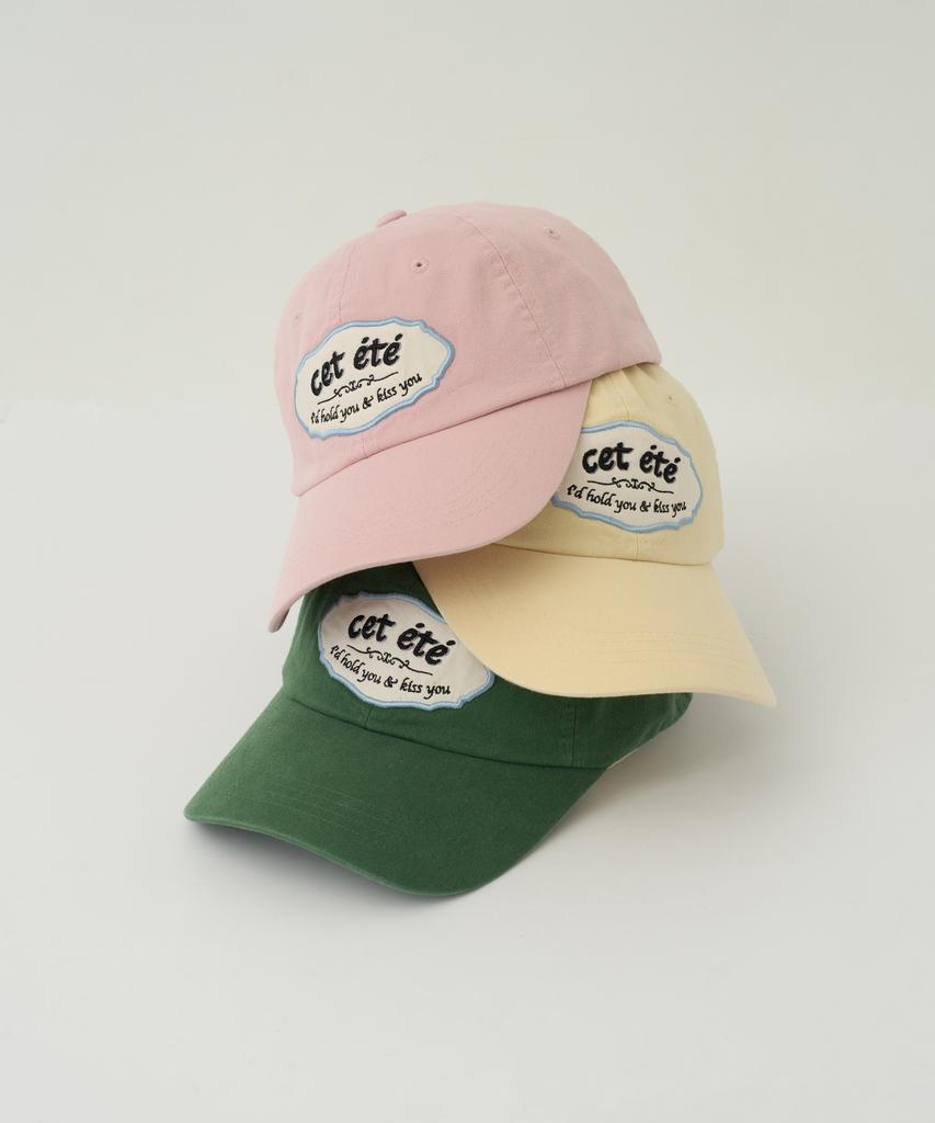 Ssettette Signboard Applique Ball Cap_Green