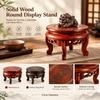 9.5cm Display Stand Base Round Wooden Bonsai Stand Vintage Wooden Display Pedestal  Patio Balcony