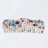 Daily Life Hairdressing Tail Cellulose Marble Pattern Hair Combs Wide Teeth Tortoise Shell Colorful Acetate Hair Combs for Women