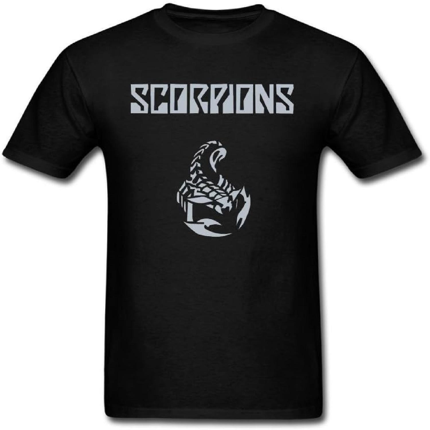Мужская футболка с изображением рок-группы Scorpions S чёрный