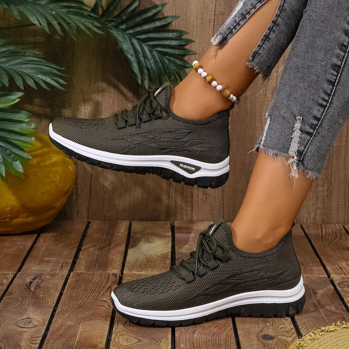 Large size fly-woven shoes summer new casual sports shoes mesh single shoes 36