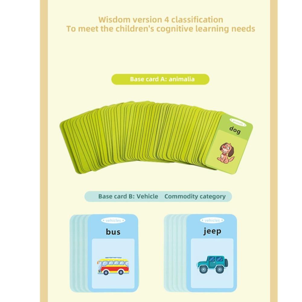 Jazykové učení angličtiny Flashcards Interaktivní dětské audio elektronické karty Kniha Dětský dárek