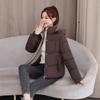Solid color thickened down cotton clothes short fashion coat new winter 2025 cotton clothes loose small coat