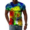 Summer Fashion Abstract Multidimensional Graphic T Shirts For Men Casual 3D Print Harajuku Personality Round Neck Short Sleeve