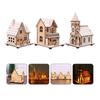 Weihnachtslichthaus Holzfiguren Weihnachtsdorf Dekoration für Zuhause Weihnachtsgeschenke Neujahr