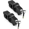 QWORK Heavy Duty Anti-Theft Adjustable Bike Handlebar Lock, 2 Pack - A Grip/Throttle/Brake/Handlebar Lock for Bike, Scooter, Moped or ATV, Black