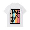 Men's 100% Cotton Crew Neck Short Sleeve T-Shirt, Retro Jazz Saxophone Colorful Print Casual Comfortable Tee for Music Lovers Daily Wear