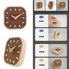 Small Scale Wood Desk Clock with Luxurious Walnuts Tone Silents Bedsides Clock for Gifting